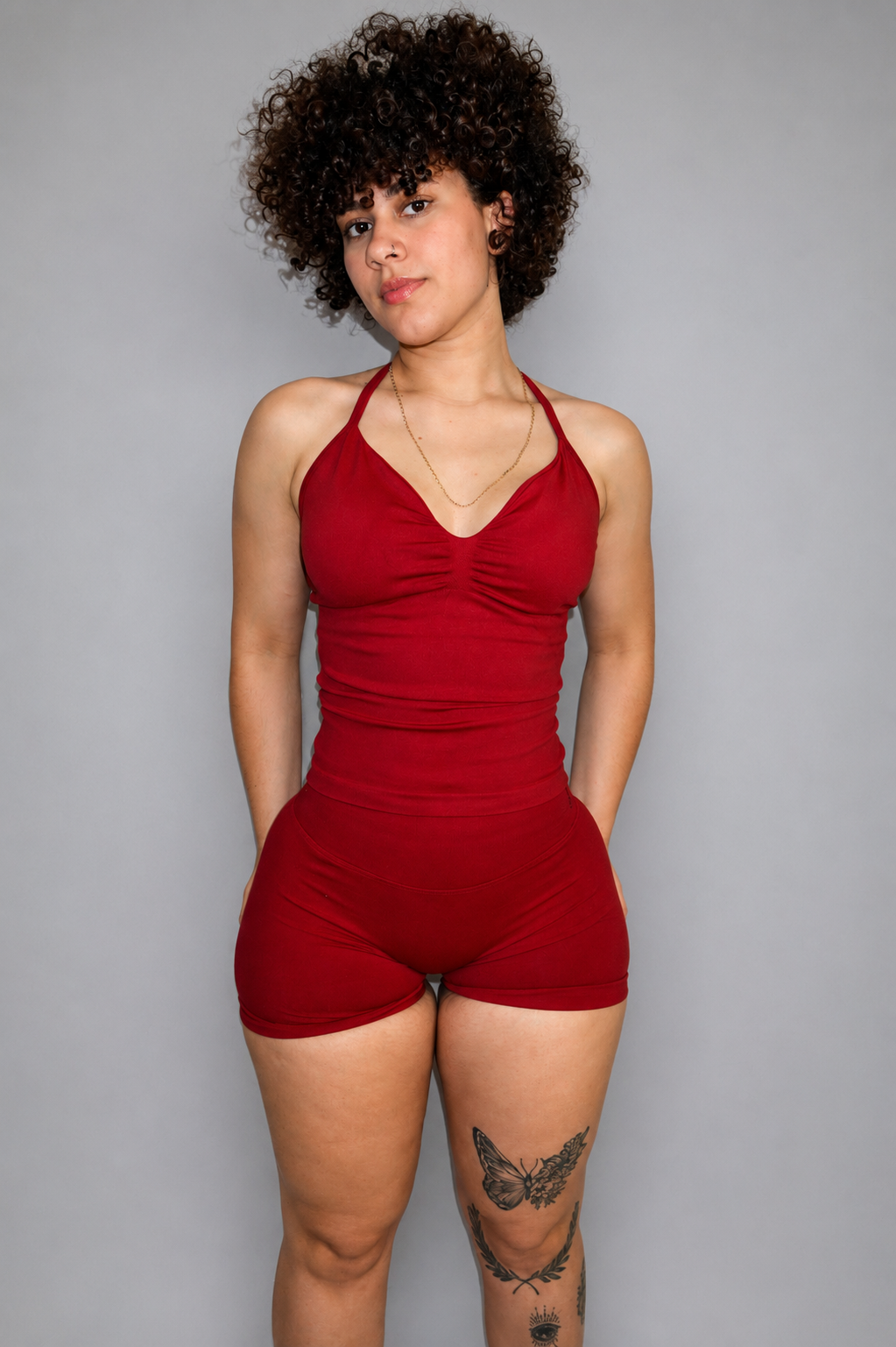 Scrunch Shorts and Halter top
