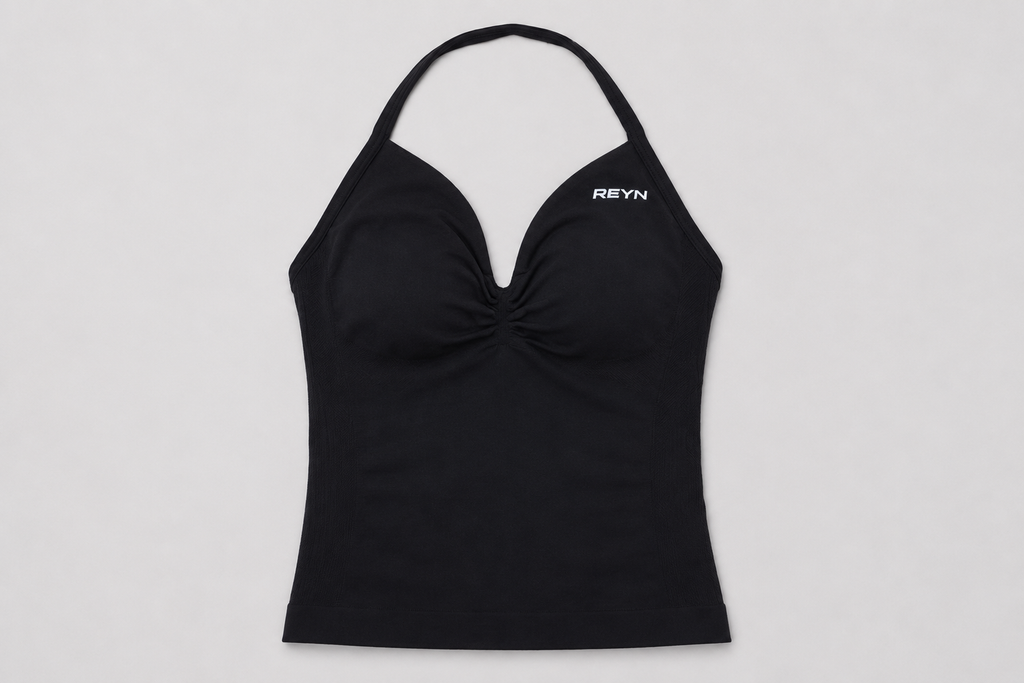 Scrunch-Seam Shorts & Halter Top Set