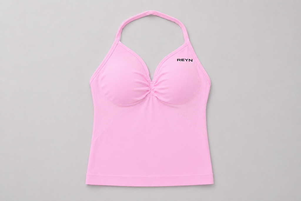Scrunch-Seam Shorts & Halter Top Set