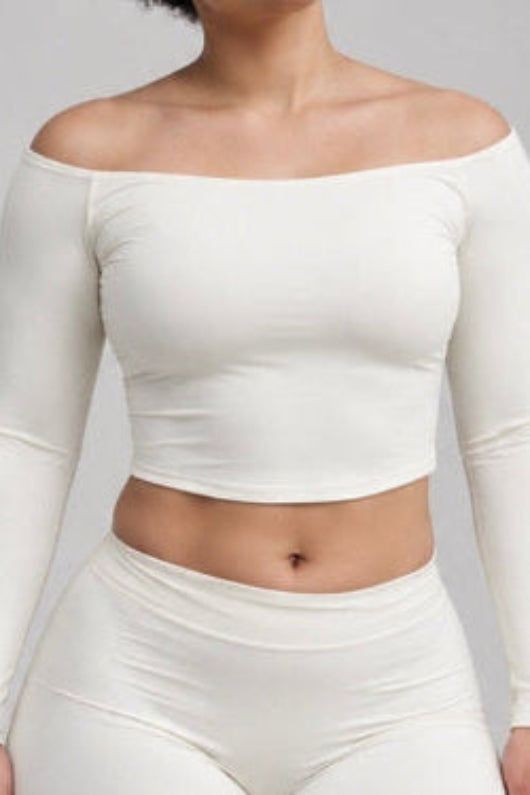 Off-Shoulder Long Sleeve Top